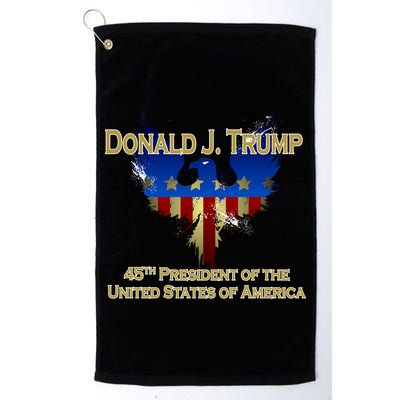 Donald J. Trump 45th President of the USA Eagle Splatter Golf Towel