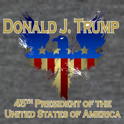 Donald J. Trump 45th President of the USA Eagle Splatter T-Shirt