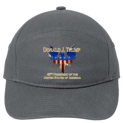 Donald J. Trump 45th President of the USA Eagle Splatter 7-Panel Snapback Hat