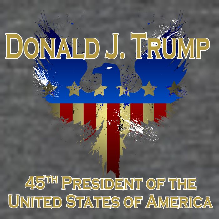 Donald J. Trump 45th President of the USA Eagle Splatter Baby Bodysuit