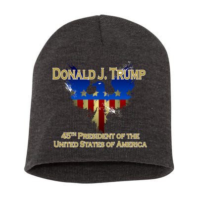 Donald J. Trump 45th President of the USA Eagle Splatter Short Acrylic Beanie