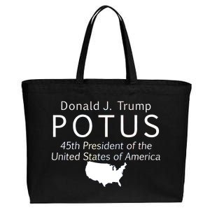 Donald J. Trump POTUS 45th President of The USA Cotton Canvas Jumbo Tote