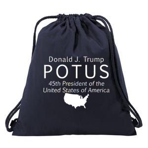 Donald J. Trump POTUS 45th President of The USA Drawstring Bag