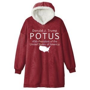 Donald J. Trump POTUS 45th President of The USA Hooded Wearable Blanket