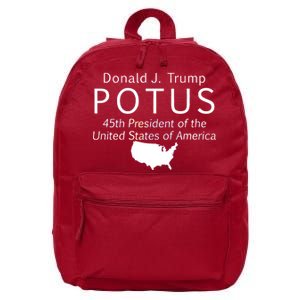 Donald J. Trump POTUS 45th President of The USA 16 in Basic Backpack