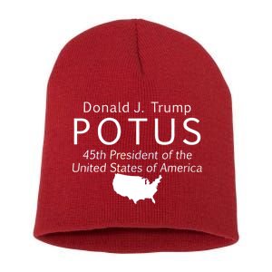 Donald J. Trump POTUS 45th President of The USA Short Acrylic Beanie