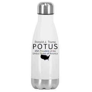 Donald J. Trump POTUS 45th President of The USA Stainless Steel Insulated Water Bottle