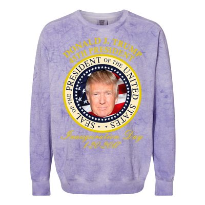 Donald J. Trump Presidential Seal Inauguration Colorblast Crewneck Sweatshirt