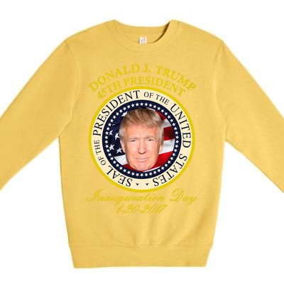 Donald J. Trump Presidential Seal Inauguration Premium Crewneck Sweatshirt