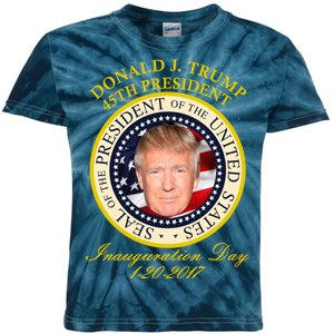 Donald J. Trump Presidential Seal Inauguration Kids Tie-Dye T-Shirt