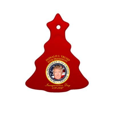 Donald J. Trump Presidential Seal Inauguration Ceramic Tree Ornament