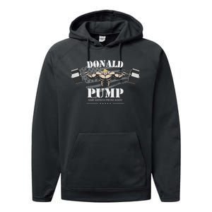  Donald Pump Make America Strong Again Performance Fleece Hoodie