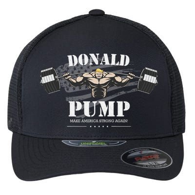  Donald Pump Make America Strong Again Flexfit Unipanel Trucker Cap