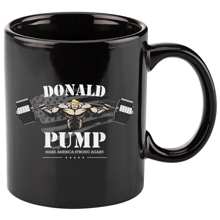  Donald Pump Make America Strong Again 11oz C Handle Ceramic Mug