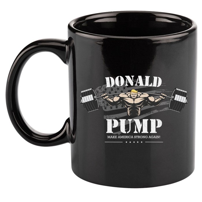 Donald Pump Make America Strong Again 11oz C Handle Ceramic Mug
