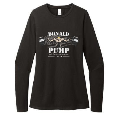  Donald Pump Make America Strong Again Womens CVC Long Sleeve Shirt