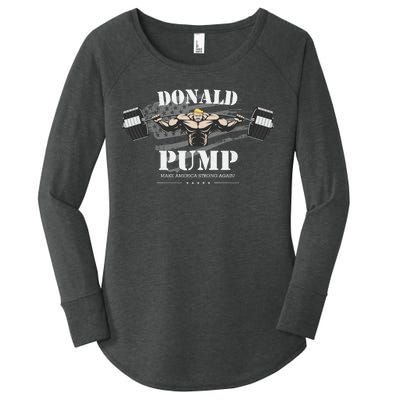  Donald Pump Make America Strong Again Women's Perfect Tri Tunic Long Sleeve Shirt