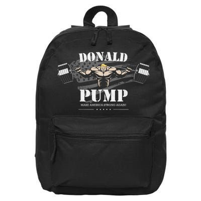  Donald Pump Make America Strong Again 16 in Basic Backpack