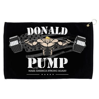  Donald Pump Make America Strong Again Grommeted Golf Towel