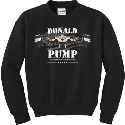  Donald Pump Make America Strong Again Kids Sweatshirt