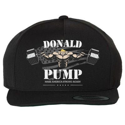  Donald Pump Make America Strong Again Wool Snapback Cap