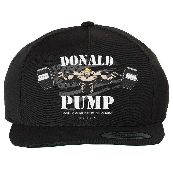  Donald Pump Make America Strong Again Wool Snapback Cap