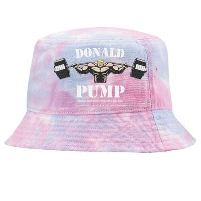  Donald Pump Make America Strong Again Tie-Dyed Bucket Hat