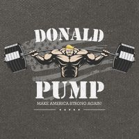 Donald Pump Make America Strong Again Cotton Canvas Backpack