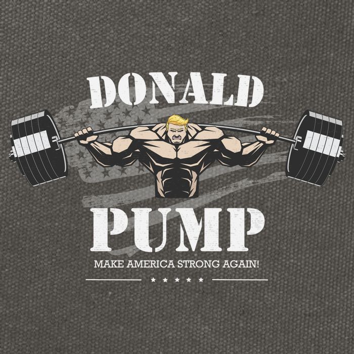  Donald Pump Make America Strong Again Cotton Canvas Backpack