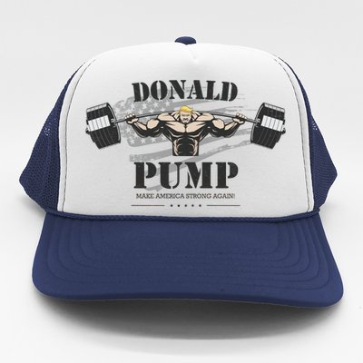  Donald Pump Make America Strong Again Trucker Hat