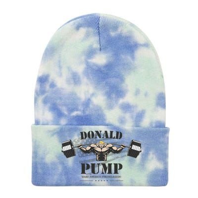  Donald Pump Make America Strong Again Tie Dye 12in Knit Beanie