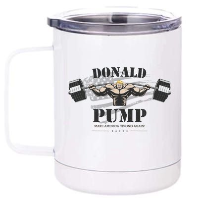  Donald Pump Make America Strong Again 12 oz Stainless Steel Tumbler Cup