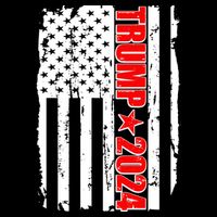 Donald Trump 2024 Distressed US Flag Cooling Performance Crew T-Shirt