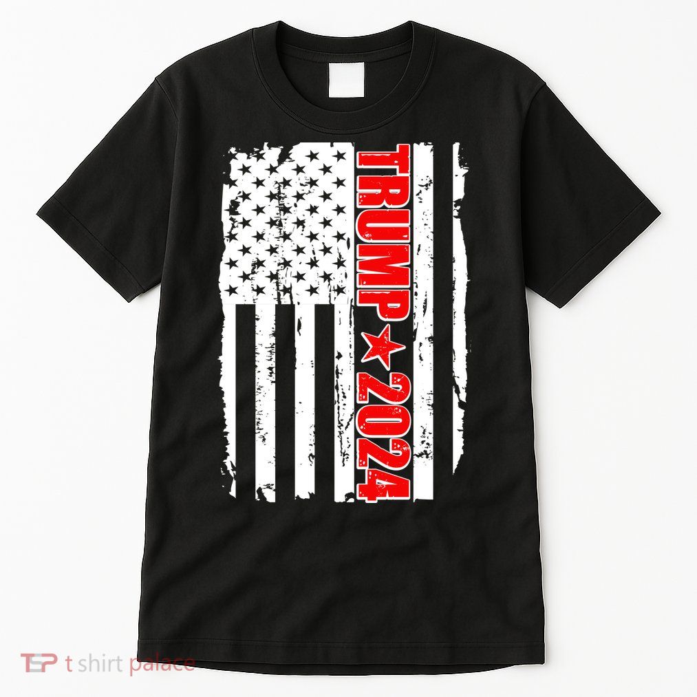 Donald Trump 2024 Distressed US Flag Tall T-Shirt