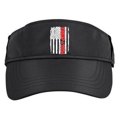 Donald Trump 2024 Distressed US Flag Adult Drive Performance Visor
