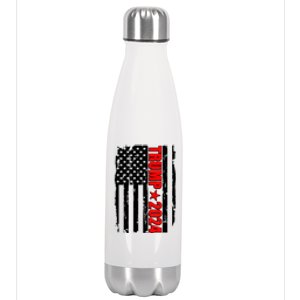 Donald Trump 2024 Distressed US Flag Stainless Steel Insulated Water Bottle