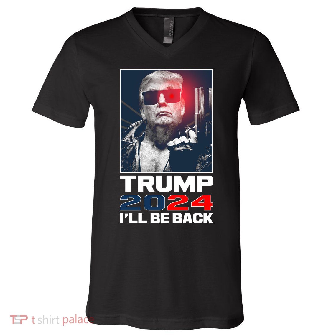 Donald Trump 2024 I'll Be Back V-Neck T-Shirt