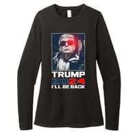 Donald Trump 2024 I'll Be Back Womens CVC Long Sleeve Shirt