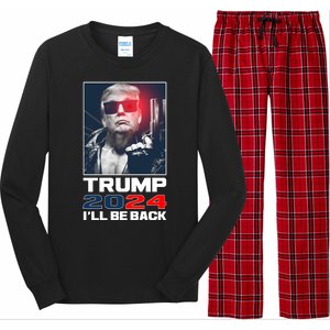 Donald Trump 2024 I'll Be Back Long Sleeve Pajama Set