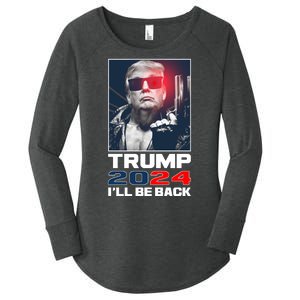 Donald Trump 2024 I'll Be Back Women's Perfect Tri Tunic Long Sleeve Shirt