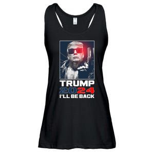 Donald Trump 2024 I'll Be Back Ladies Essential Flowy Tank