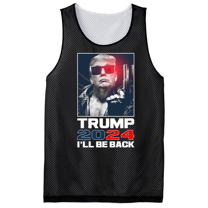 Donald Trump 2024 I'll Be Back Mesh Reversible Basketball Jersey Tank