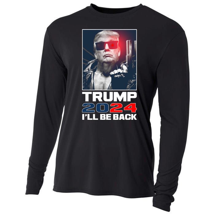 Donald Trump 2024 I'll Be Back Cooling Performance Long Sleeve Crew