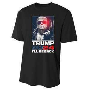 Donald Trump 2024 I'll Be Back Performance Sprint T-Shirt