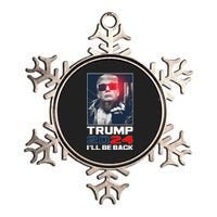 Donald Trump 2024 I'll Be Back Metallic Star Ornament