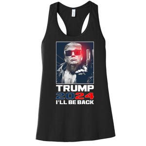 Donald Trump 2024 I'll Be Back Women's Racerback Tank