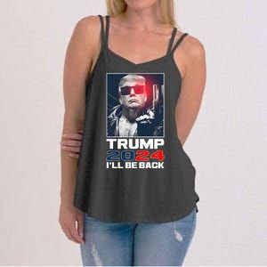 Donald Trump 2024 I'll Be Back Women's Strappy Tank