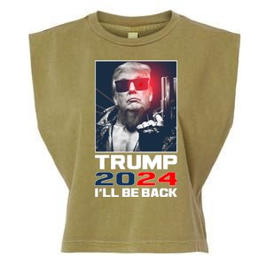 Donald Trump 2024 I'll Be Back Garment-Dyed Women's Muscle Tee