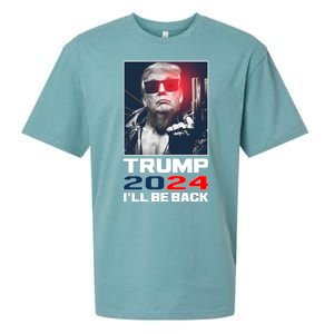 Donald Trump 2024 I'll Be Back Sueded Cloud Jersey T-Shirt