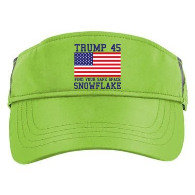 Donald Trump 45 Find Your Safe Space Snowflake USA Adult Drive Performance Visor